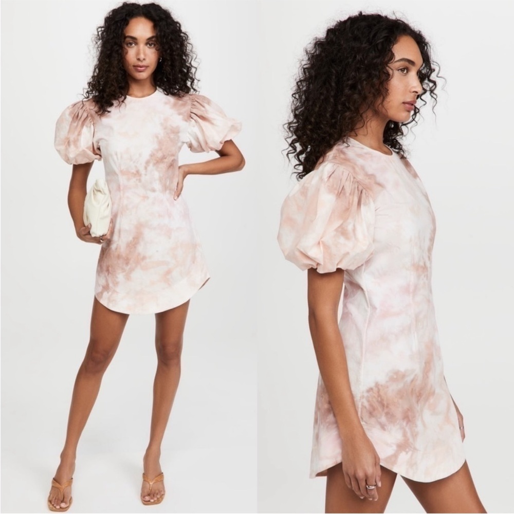 ALC Jess Puff Sleeve Tie-Dye Dress